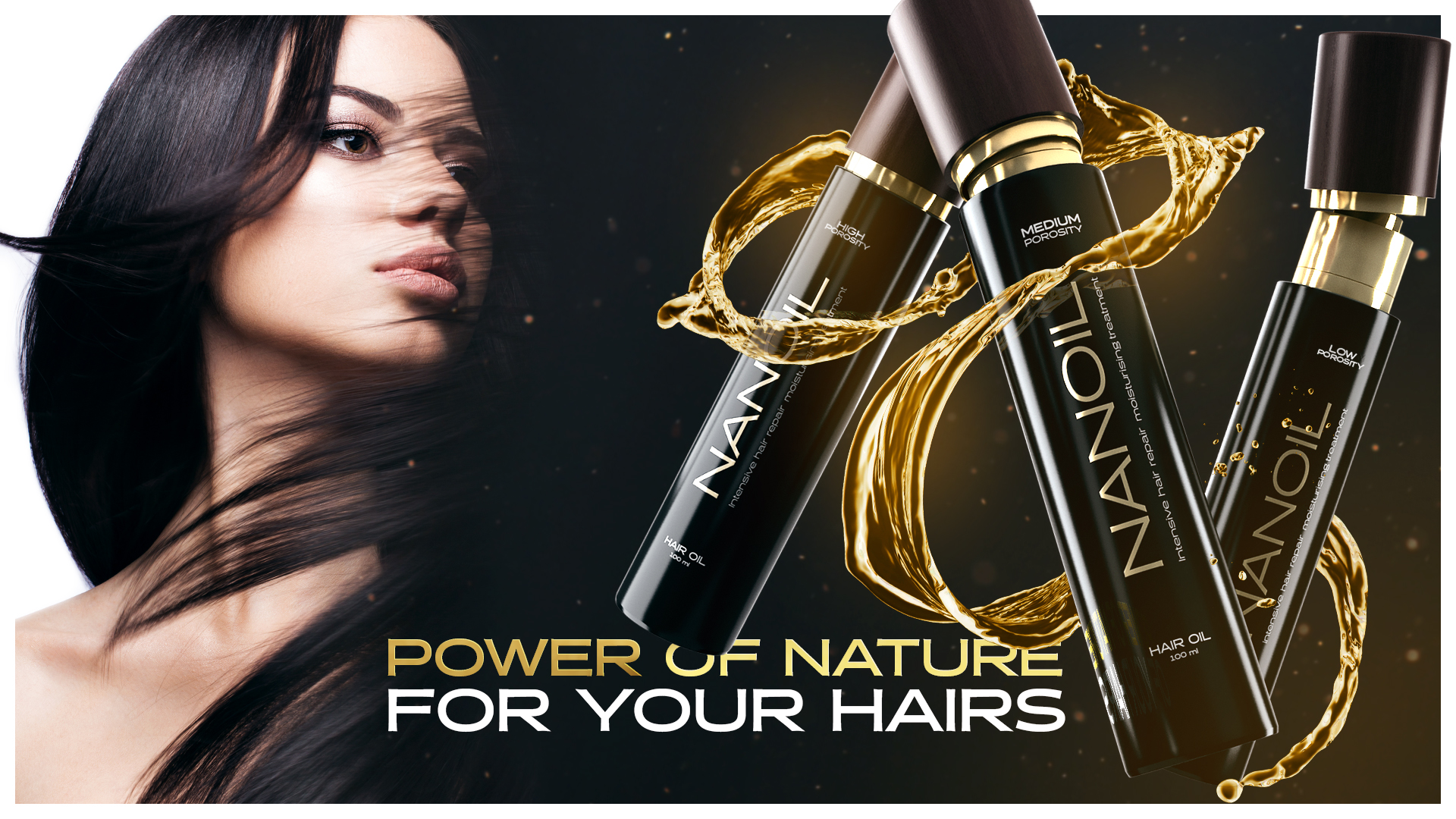 NANOIL para cabello con porosidad media