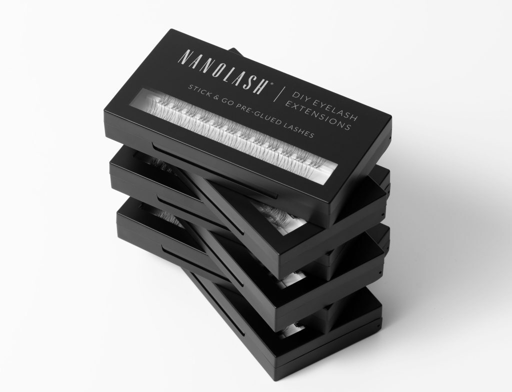 pestanas en racimo con preadhesivo nanolash